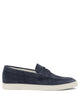 Brunello Cucinelli Blue Leather Rubber Loafers Slippers