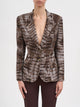 Elisabetta Franchi Crêpe Jacket With Alligator Print