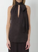 Gucci Silk Jacquard Top With Horsebit