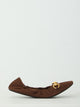 Gucci Prima Ballerina Flat In Suede