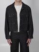 Lemaire Trucker Denim Jacket With Contrast Stitching