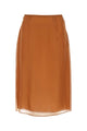 Prada Copper Organza See-Through Skirt