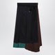 Prada Asymmetric Patchwork Skirt In Virgin Wool, Blue