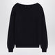 Prada  Blue Cotton Sweater With Geometric Details