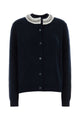 Prada Midnight Blue Wool Blend Cardigan