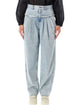 Isabel Marant Etoile Iniza Pleated Jeans In Light Blue Denim