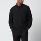 Lardini Black Linen-Blend Shirt