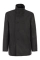 Herno Double-Breasted Coat In Wool Blend