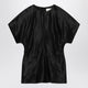 Loulou Studio  Black T-Shirt In Linen And Silk