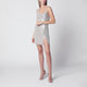Self-Portrait Champagne Mini Dress With Rhinestones