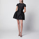 Self-Portrait Mini Taffeta Dress With Collar In Black