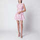 Self-Portrait Pink Lace Mini Dress With Floral Details