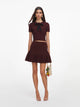 Self-Portrait Pointelle Knit Mini Skirt