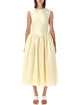 Self-Portrait Taffeta Collared Midi Dress