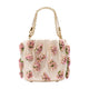 Self-Portrait Floral Beaded Bag -  - Raffia - Beige