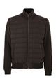 Herno Quilted Knit And Fabric Jacket With High Collar