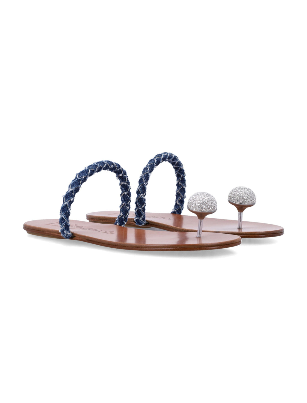 Pedro Garcia Pedro García Pipa Pavé Cabochon Denim Sandals