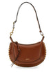 Isabel Marant Oskan Moon Shoulder Bag In Calfskin Leather Cognac