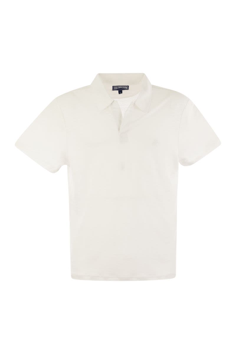 Vilebrequin Short-Sleeved Linen Polo Shirt
