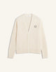 Maison Kitsuné Fox Head Cotton Ribbed Cardigan