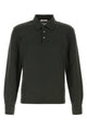 The Row Dark Green Knit Reyes Polo Shirt