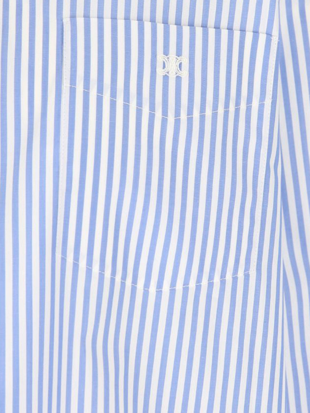 Celine Light Blue Cropped Cotton Shirt