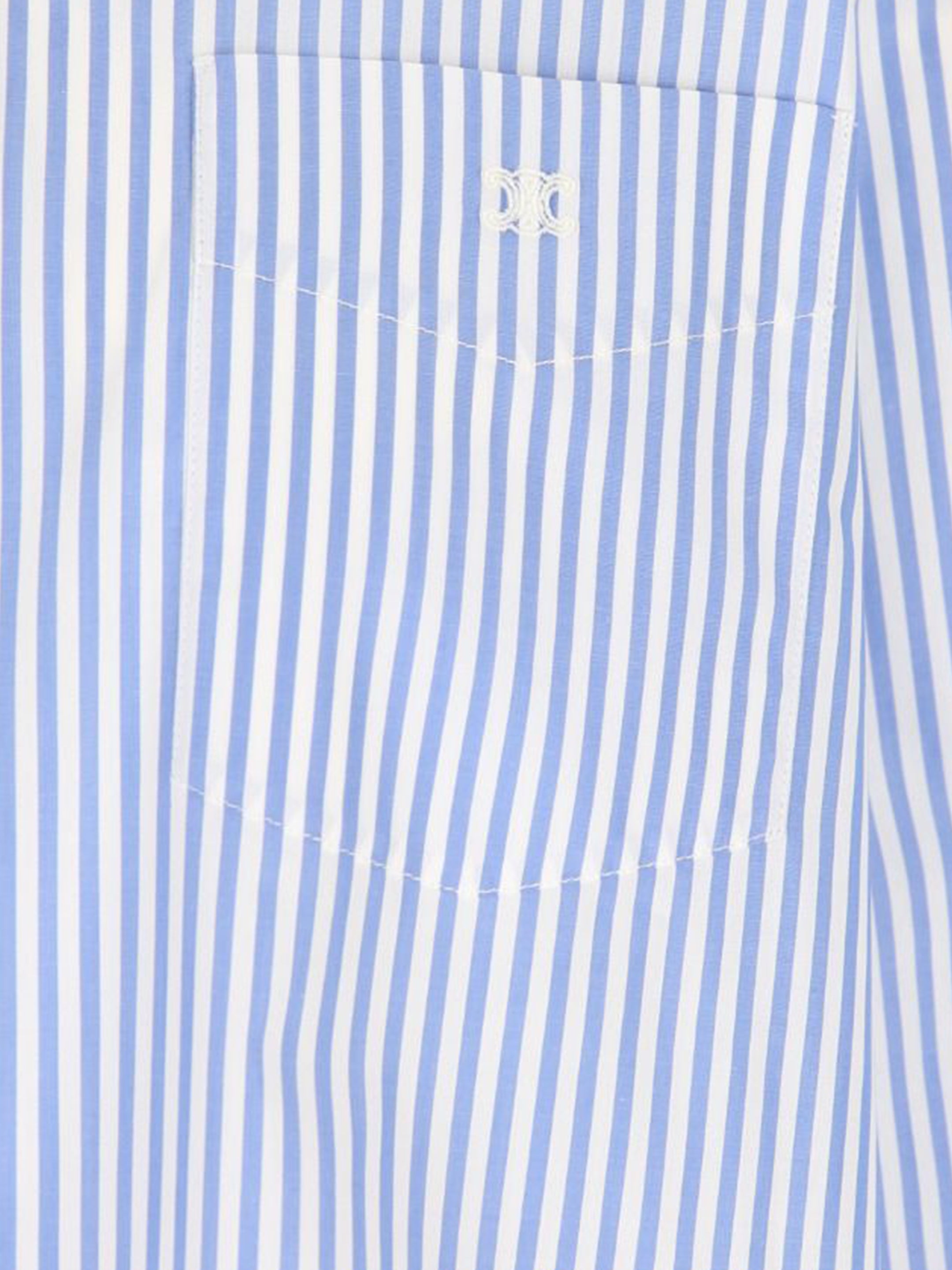 Celine Light Blue Cropped Cotton Shirt