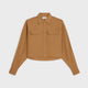 Celine Triomphe-Embroidered Cropped Shirt