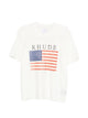 Rhude Usa Flag Slub Tee