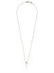 Rick Owens Palladium Pentagram Brass Necklace