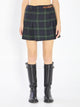 Celine Wool Tartan Miniskirt