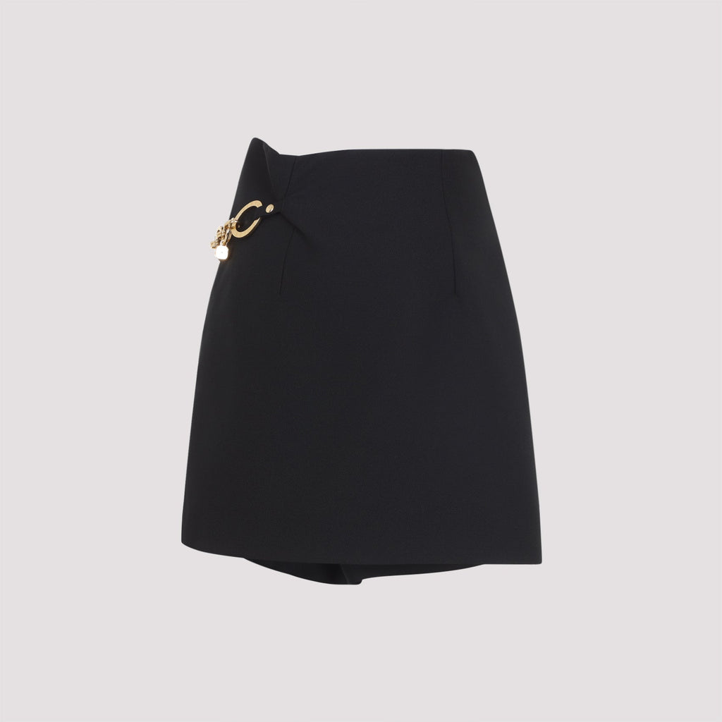 Celine Black Wool Mini Skirt