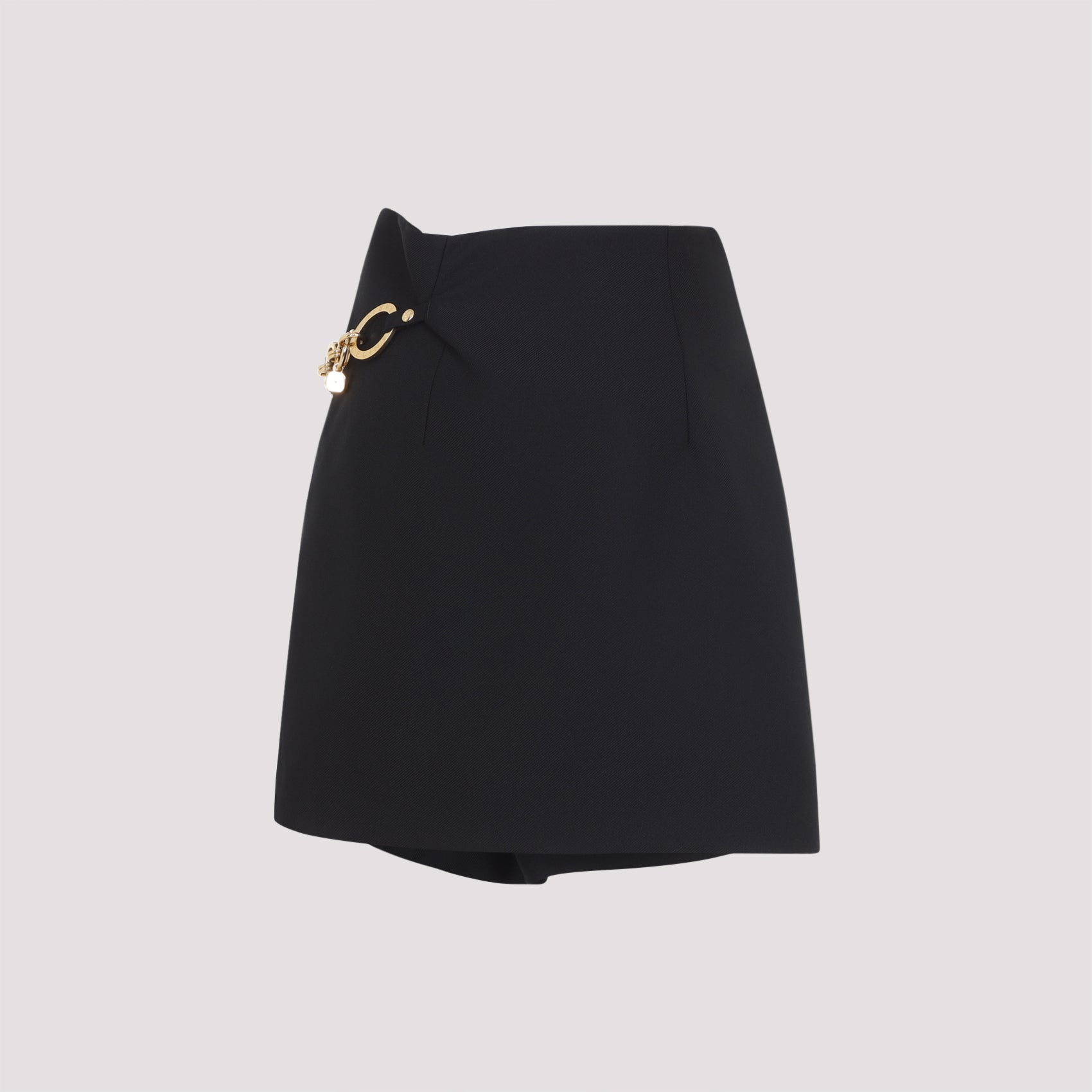 Celine Black Wool Mini Skirt