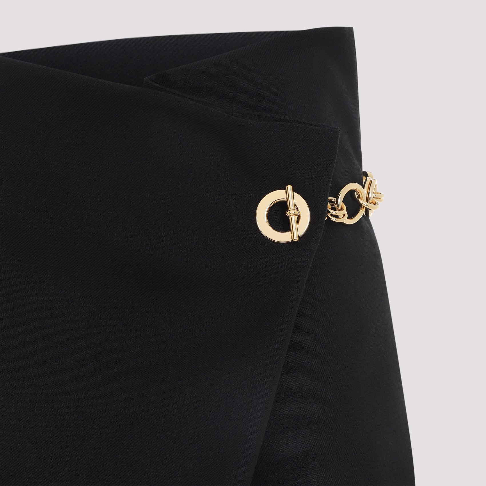 Celine Black Wool Mini Skirt