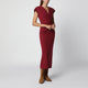 Isabel Marant Nadra Wrap Dress In Dark Burgundy Jersey