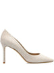 Jimmy Choo Romy 85 Champagne Coarse Glitter Fabric Pumps
