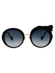 Anna Karin Karlsson Black Crystal Acetate Sunglasses