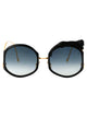 Anna Karin Karlsson Black Crystal Acetate Sunglasses