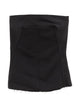 Rick Owens Frayed-Edge Strapless Top
