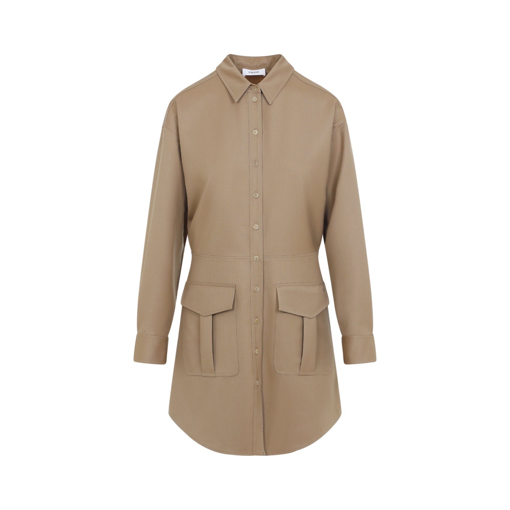 Celine Beige Wool Mini Dress