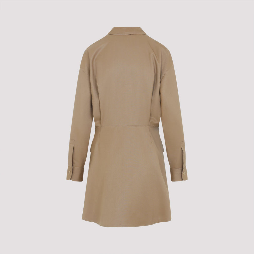 Celine Beige Wool Mini Dress