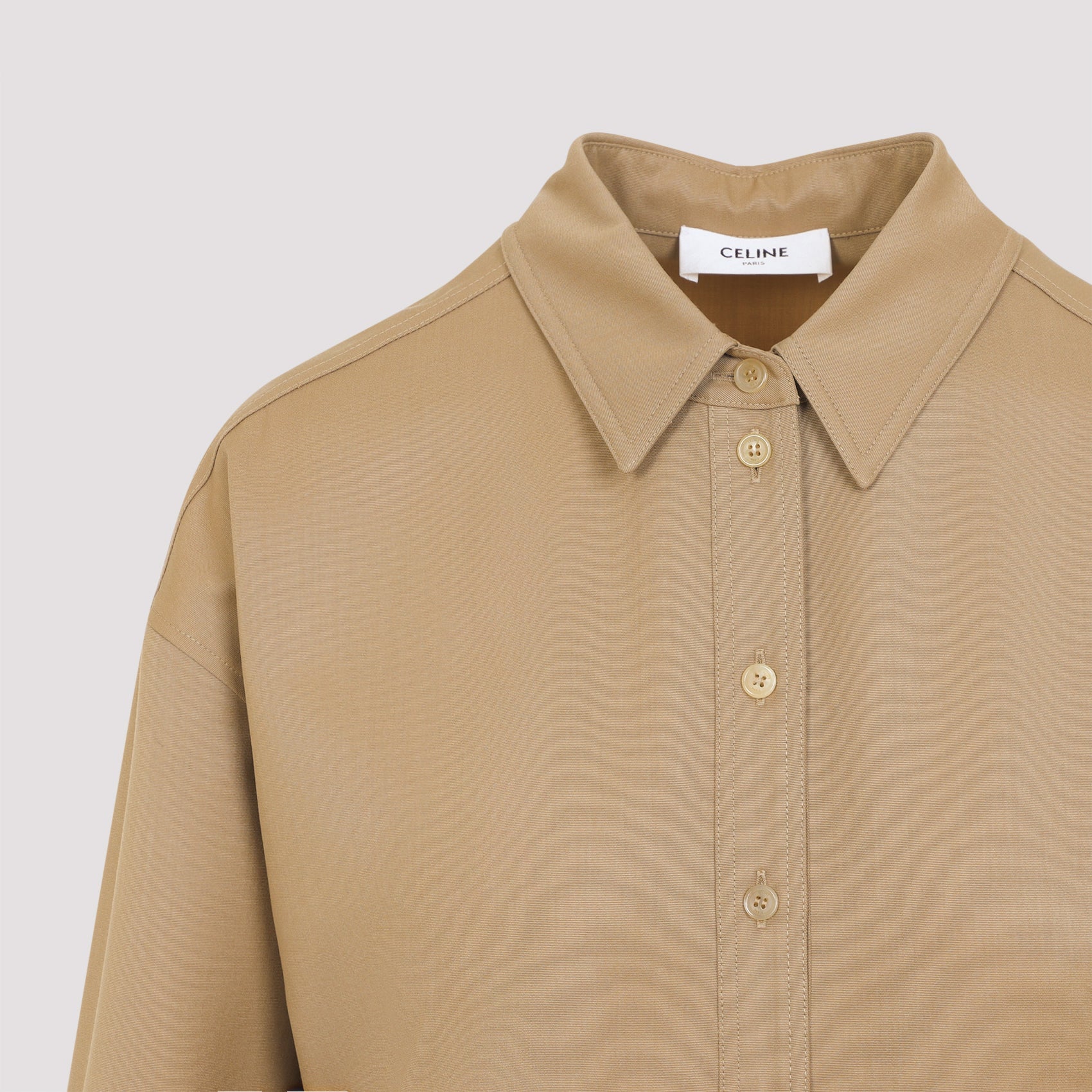 Celine Beige Wool Mini Dress