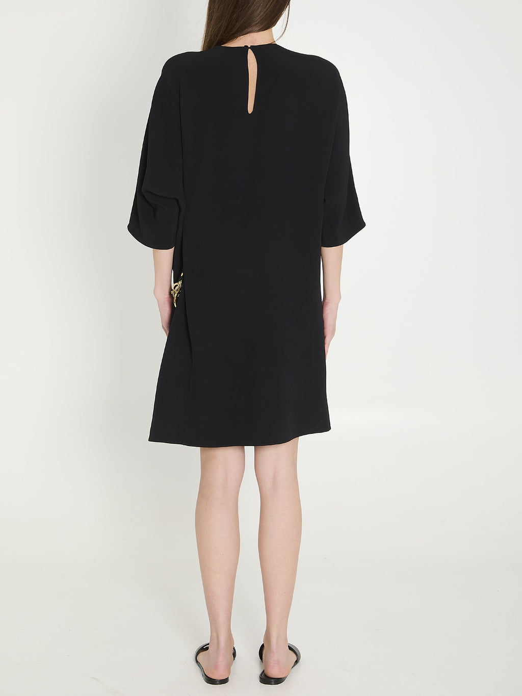 Celine Black Viscose Midi Dress