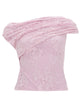 Self-Portrait Pink Polyamide Top