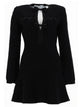 Self-Portrait Black Cotton Wool Dress
