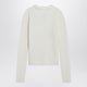 Rick Owens  White Ribbed Alpaca Blend Sweater
