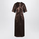 Loulou Studio  Long Brown Dress In Linen And Silk