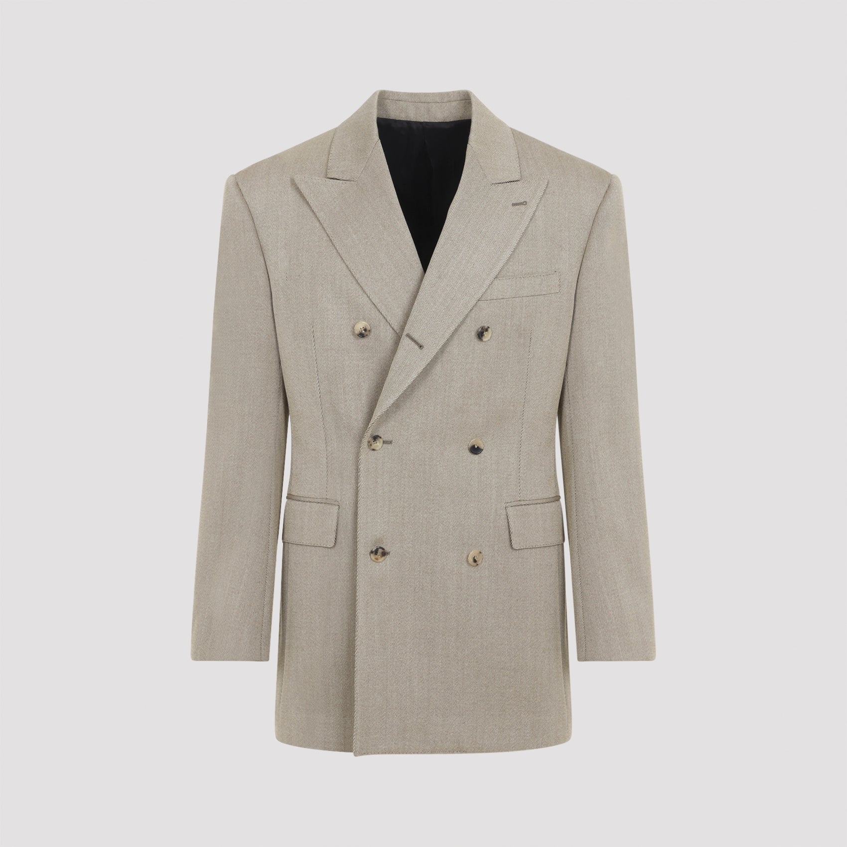 Celine Beige Colonne Wool Jacket