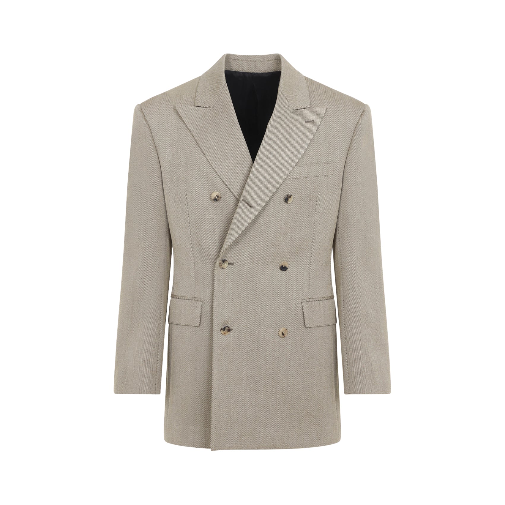 Celine Beige Colonne Wool Jacket