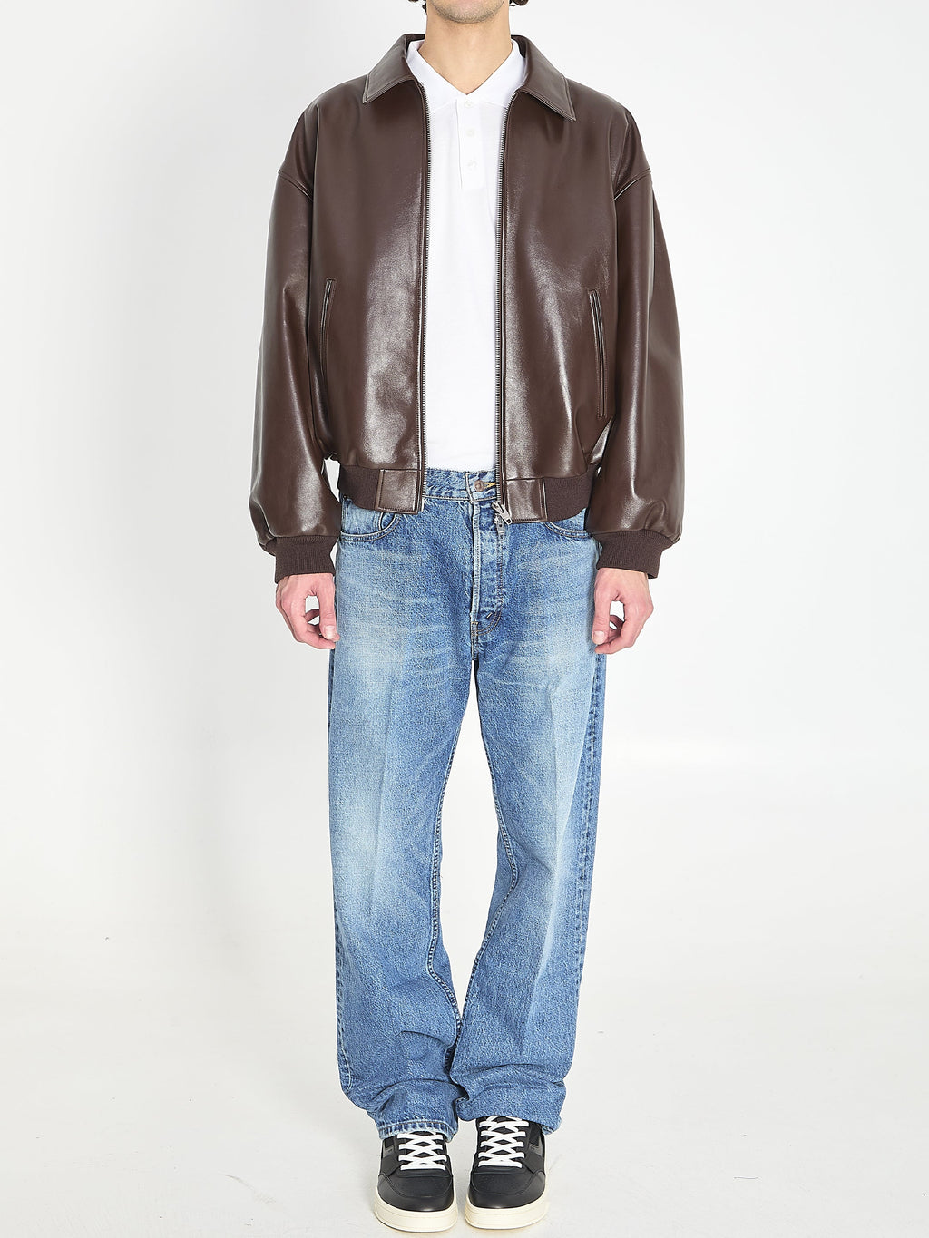 Celine Dark Brown Teddy Calf Leather Jacket
